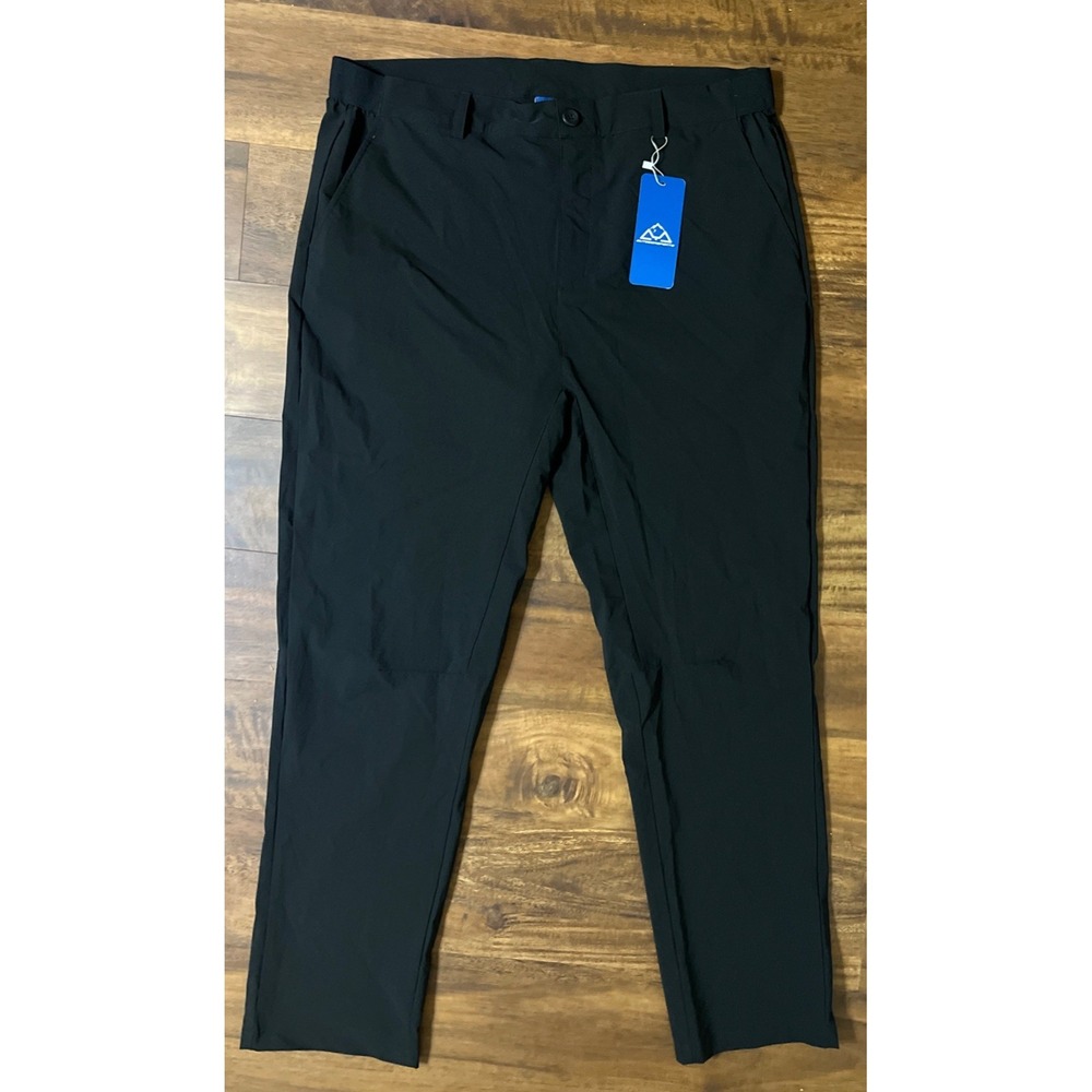 Outdoor Sports Mens Nylon Stretch Straight Leg Pants Size 40x32 Black NEW